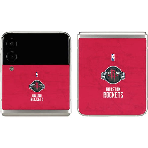NBA Houston Rockets Distressed Galaxy Z Flip3 5G Skin